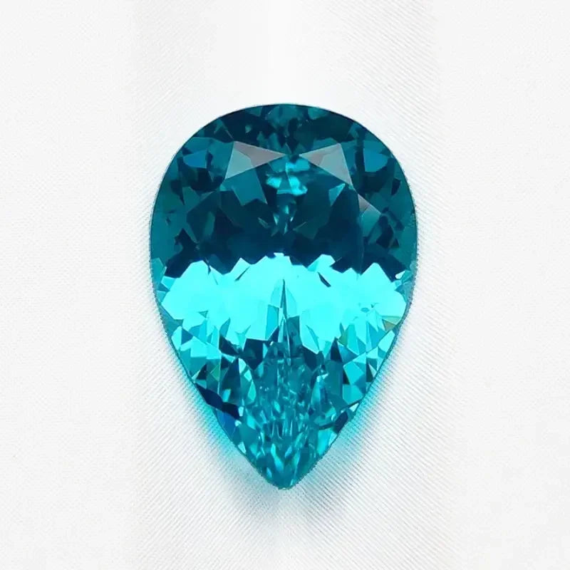 Lab Grown Paraiba Gemstones Pear Shape Top Quality Charm Beads for Diy Jewelry Rings Making Material Selectable AGL Certificate