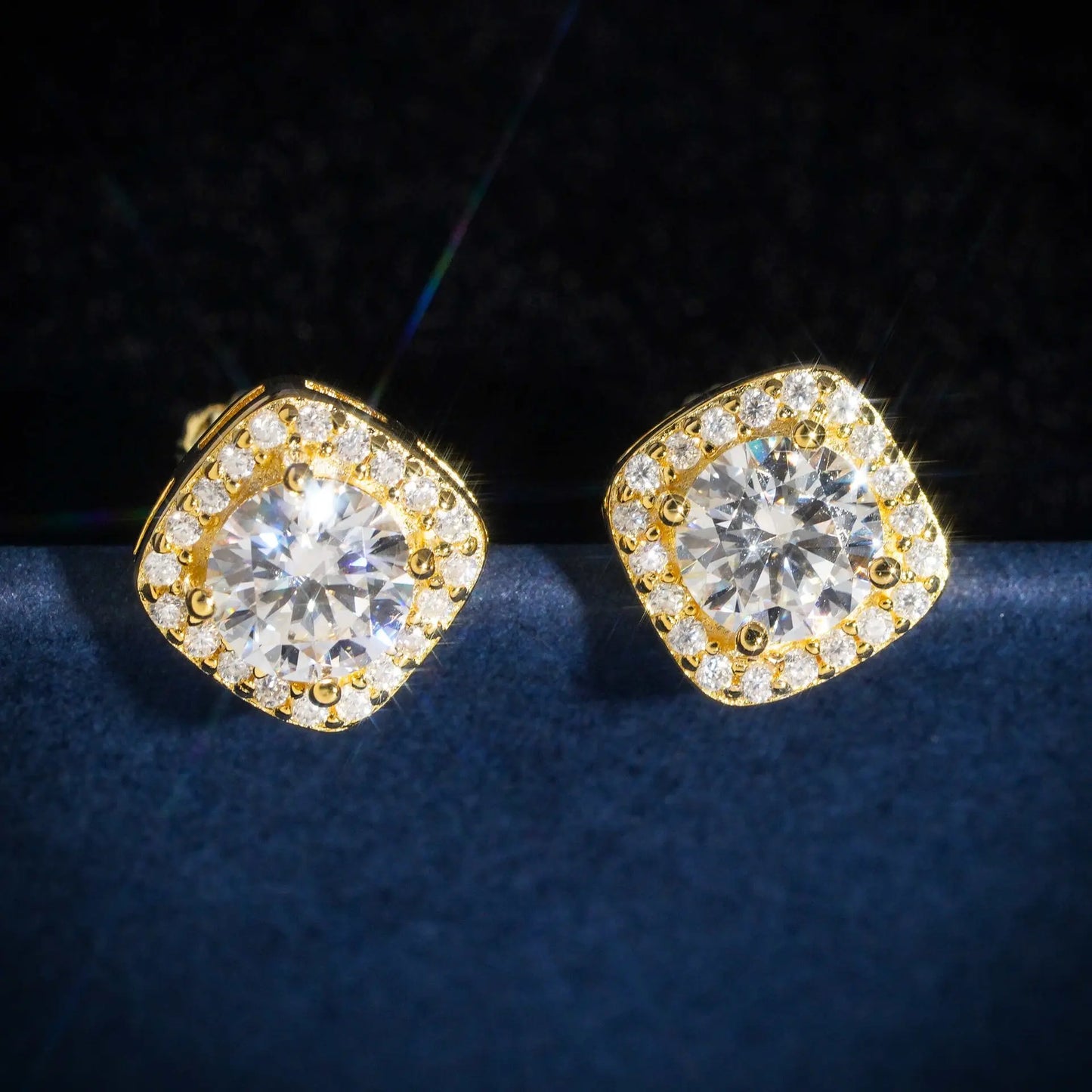 HOT GRA Moissanite Stud Earrings S925 Silver Platinum And Gold Plating 2 Certificates Pass Diamond Tester For Women Fine Jewelry