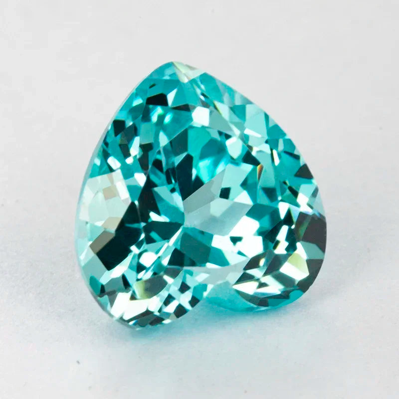 Heart Shape Lab Grown Paraiba VVS1 Stone for Charms Diy Advanced Jewelry Making Bracelet Materials Selectable AGL Certificate