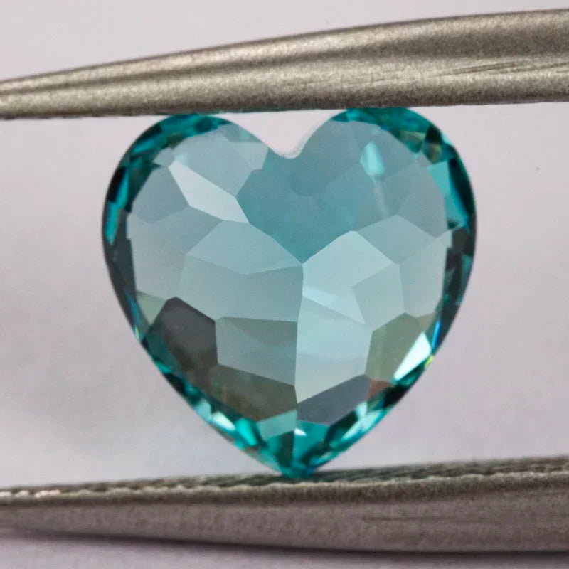 Heart Shape Lab Grown Paraiba VVS1 Stone for Charms Diy Advanced Jewelry Making Bracelet Materials Selectable AGL Certificate