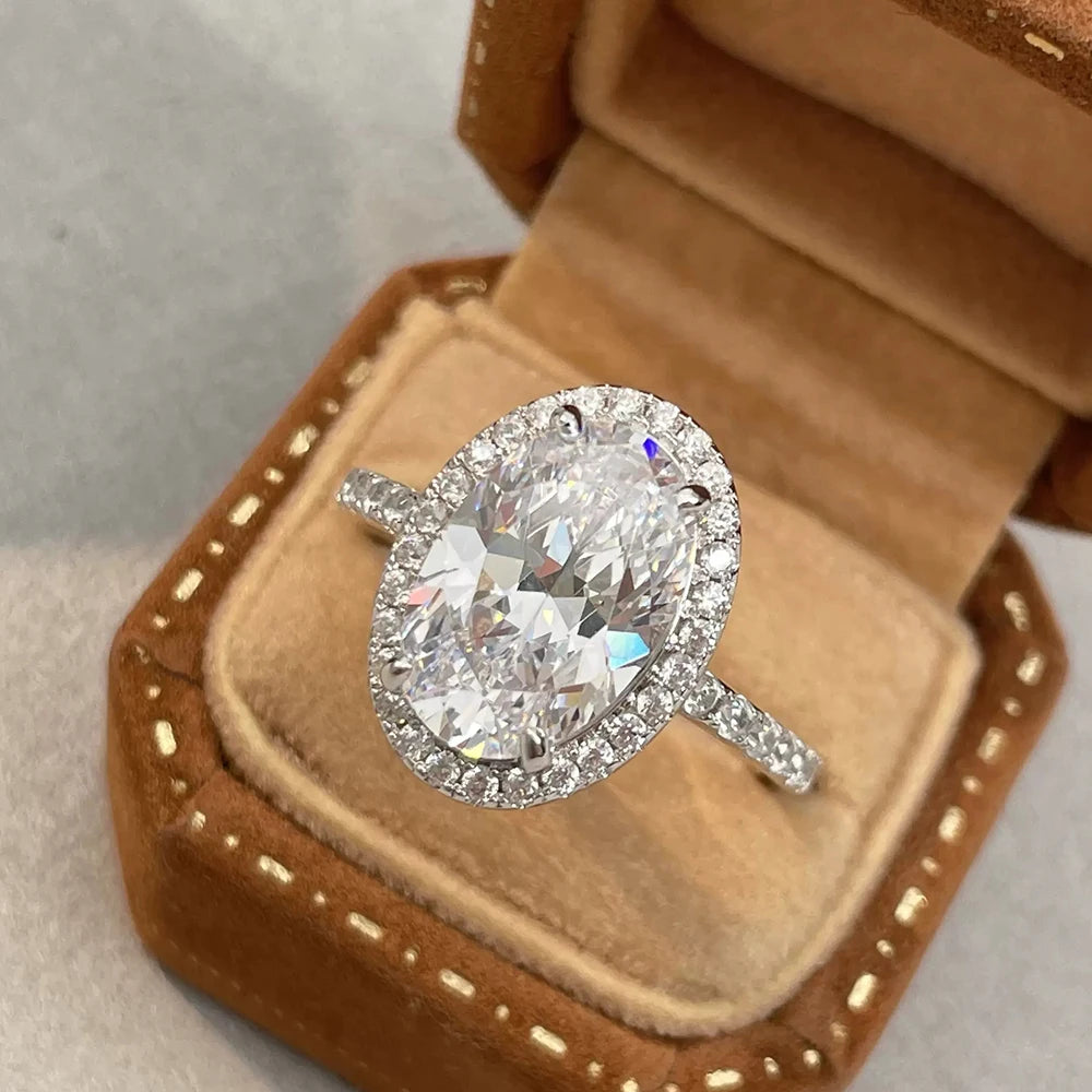 2 Carat Water Drop Shape Moissanite Engagement Ring with Gra Certificate 925 Sterling Silver Pear Cut Wedding Halo Diamond Rings
