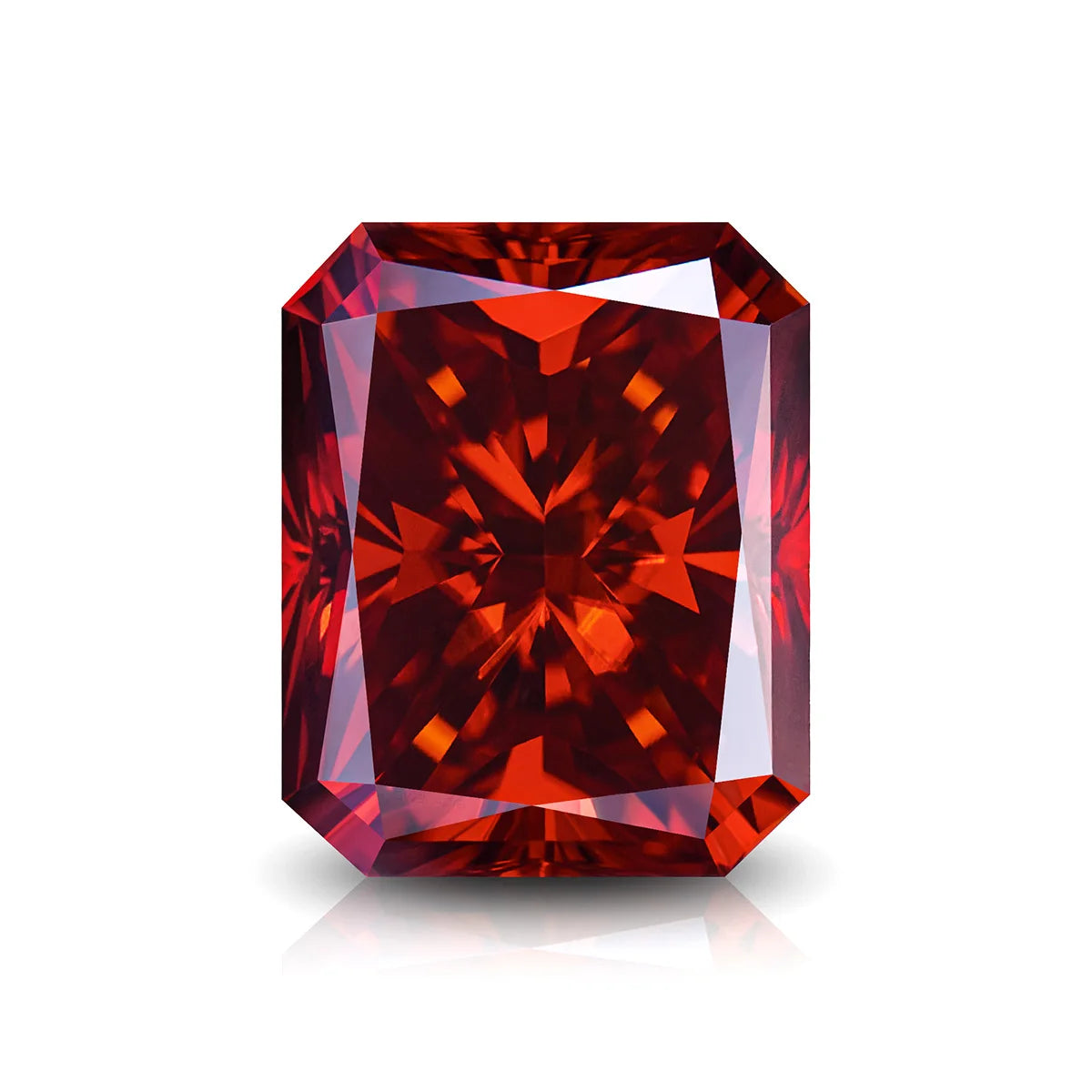 Garnet Red Moissanite Stone 0.5ct-3ct D Color Gemstone Loose Gemstones Passed Diamond Tester GRA Certificate Ring Material