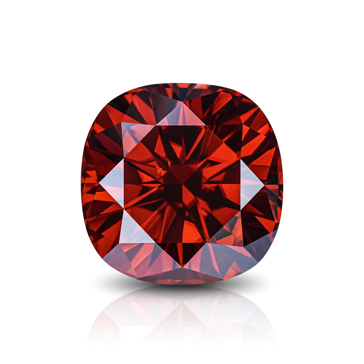 Garnet Red Moissanite Stone 0.5ct-3ct D Color Gemstone Loose Gemstones Passed Diamond Tester GRA Certificate Ring Material