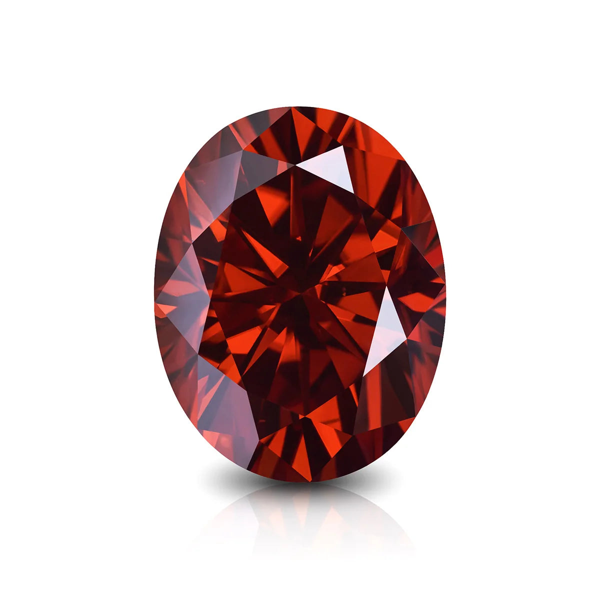 Garnet Red Moissanite Stone 0.5ct-3ct D Color Gemstone Loose Gemstones Passed Diamond Tester GRA Certificate Ring Material