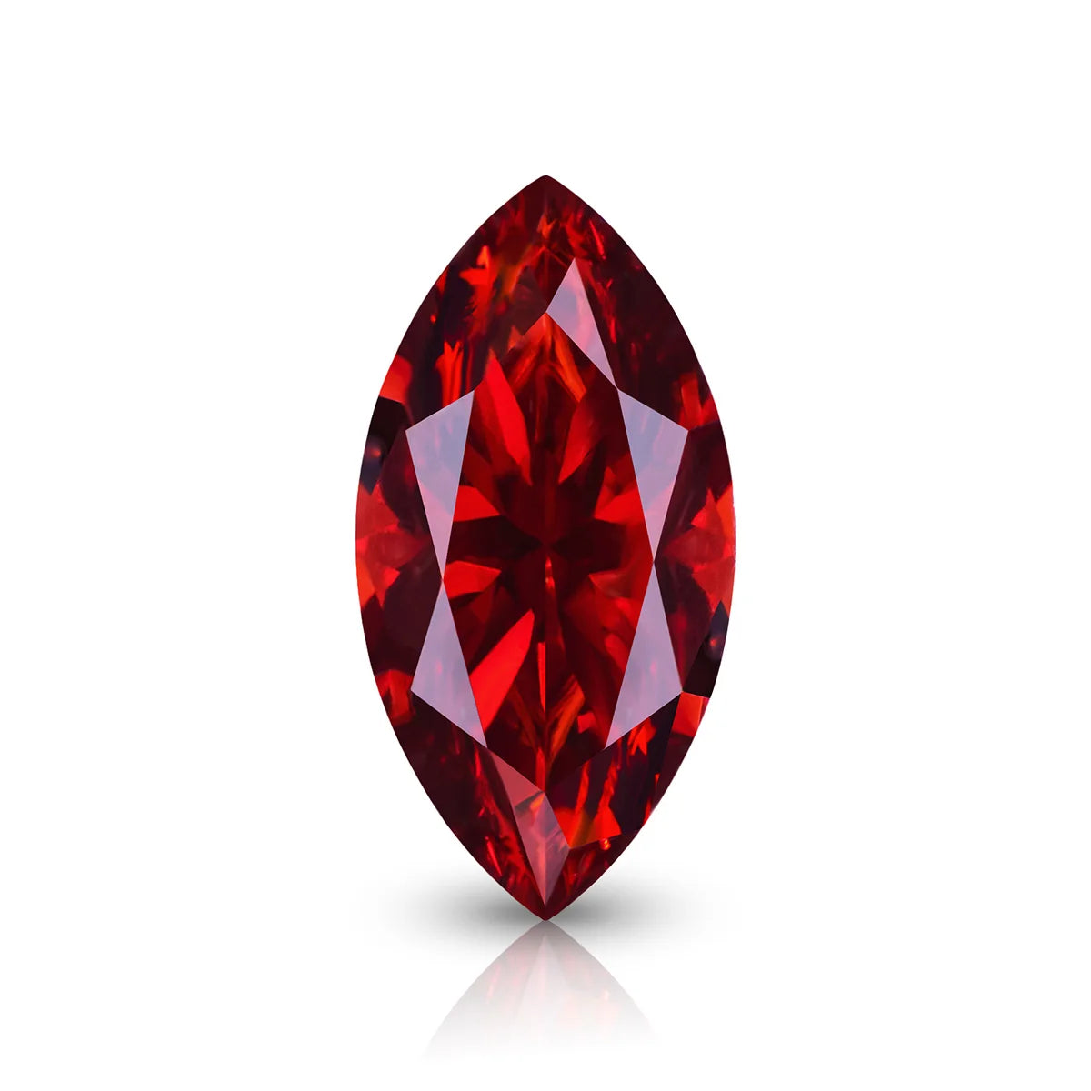 Garnet Red Moissanite Stone 0.5ct-3ct D Color Gemstone Loose Gemstones Passed Diamond Tester GRA Certificate Ring Material