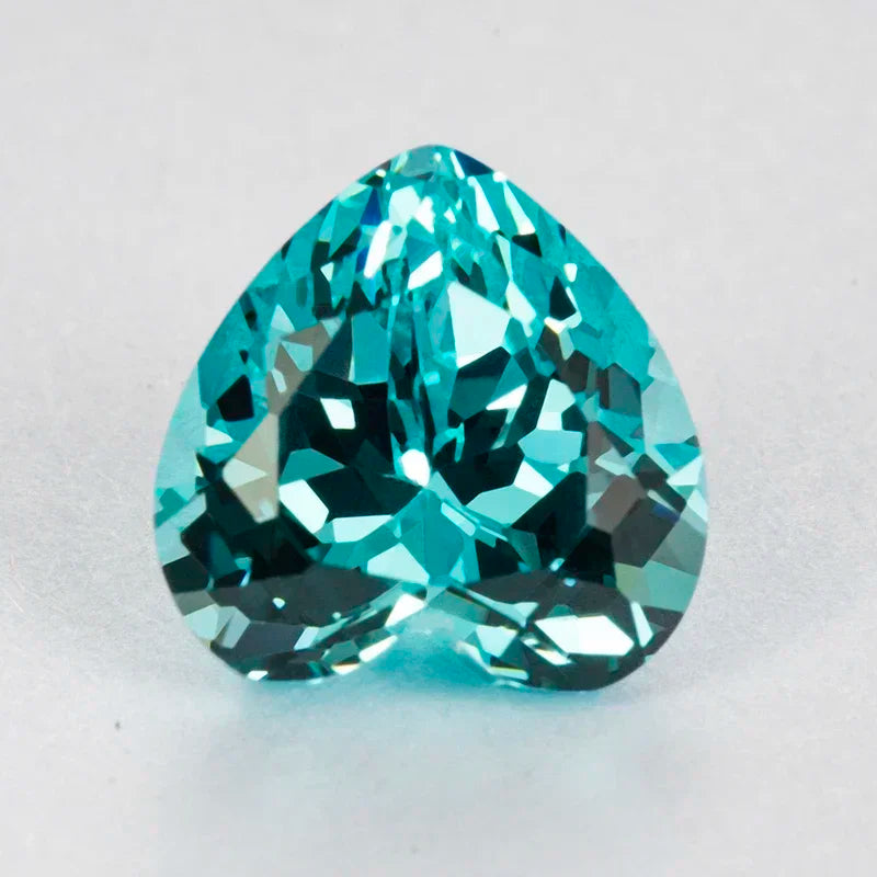 Heart Shape Lab Grown Paraiba VVS1 Stone for Charms Diy Advanced Jewelry Making Bracelet Materials Selectable AGL Certificate