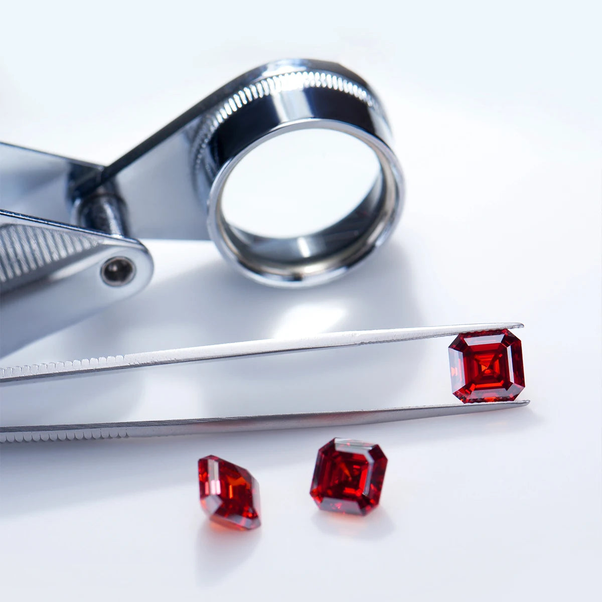 Garnet Red Moissanite Stone 0.5ct-3ct D Color Gemstone Loose Gemstones Passed Diamond Tester GRA Certificate Ring Material
