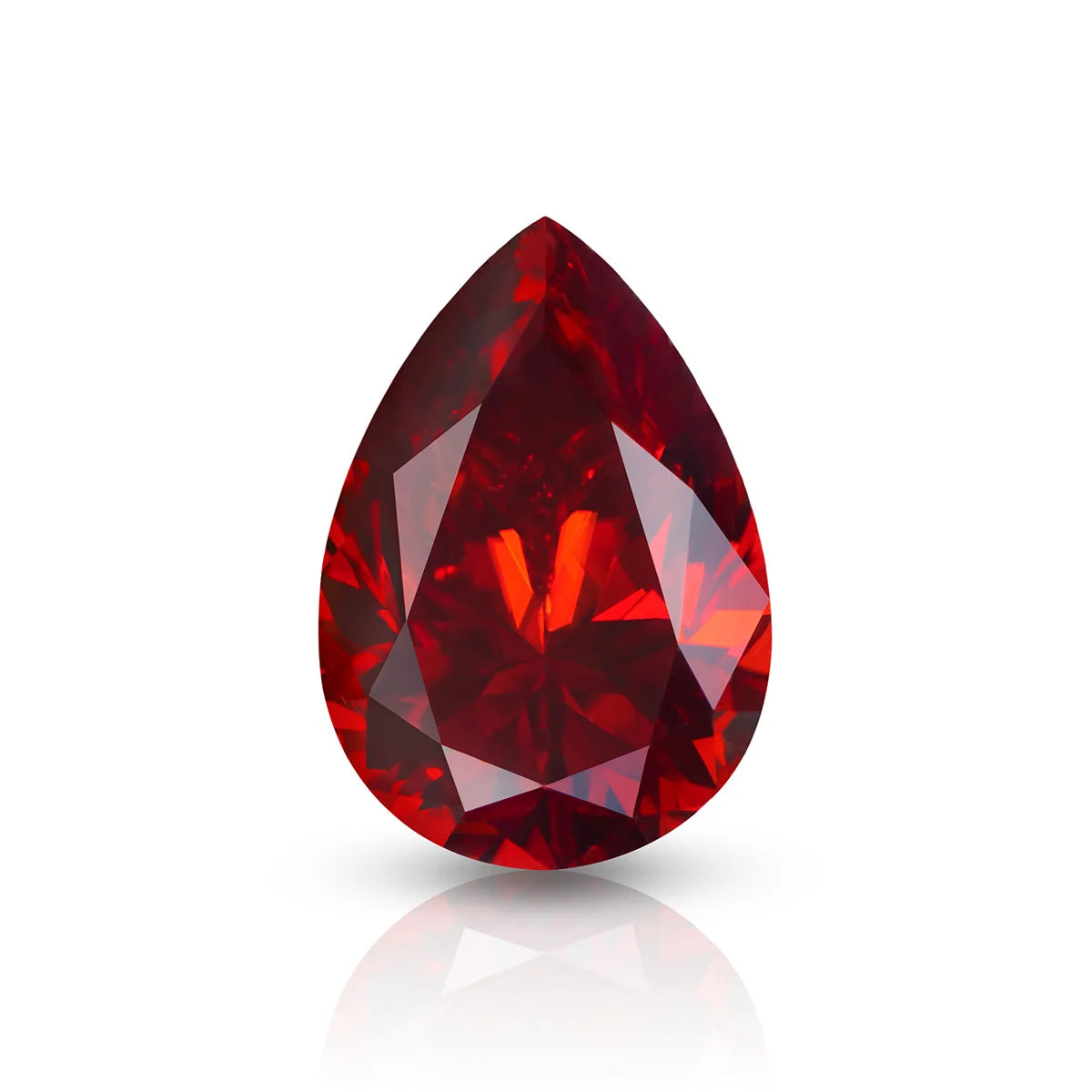 Garnet Red Moissanite Stone 0.5ct-3ct D Color Gemstone Loose Gemstones Passed Diamond Tester GRA Certificate Ring Material
