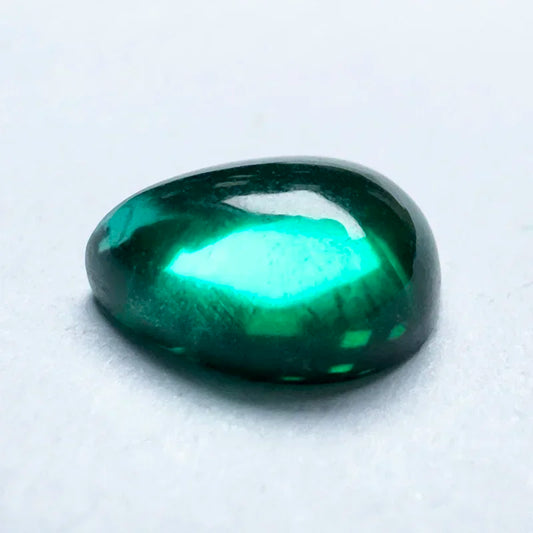 N-Wholesale Lab Grown Zambian Emerald Pear Shape Hydrothermal Smooth Surface Cutting With Cracks Inclusions Selectable AGL Certi
